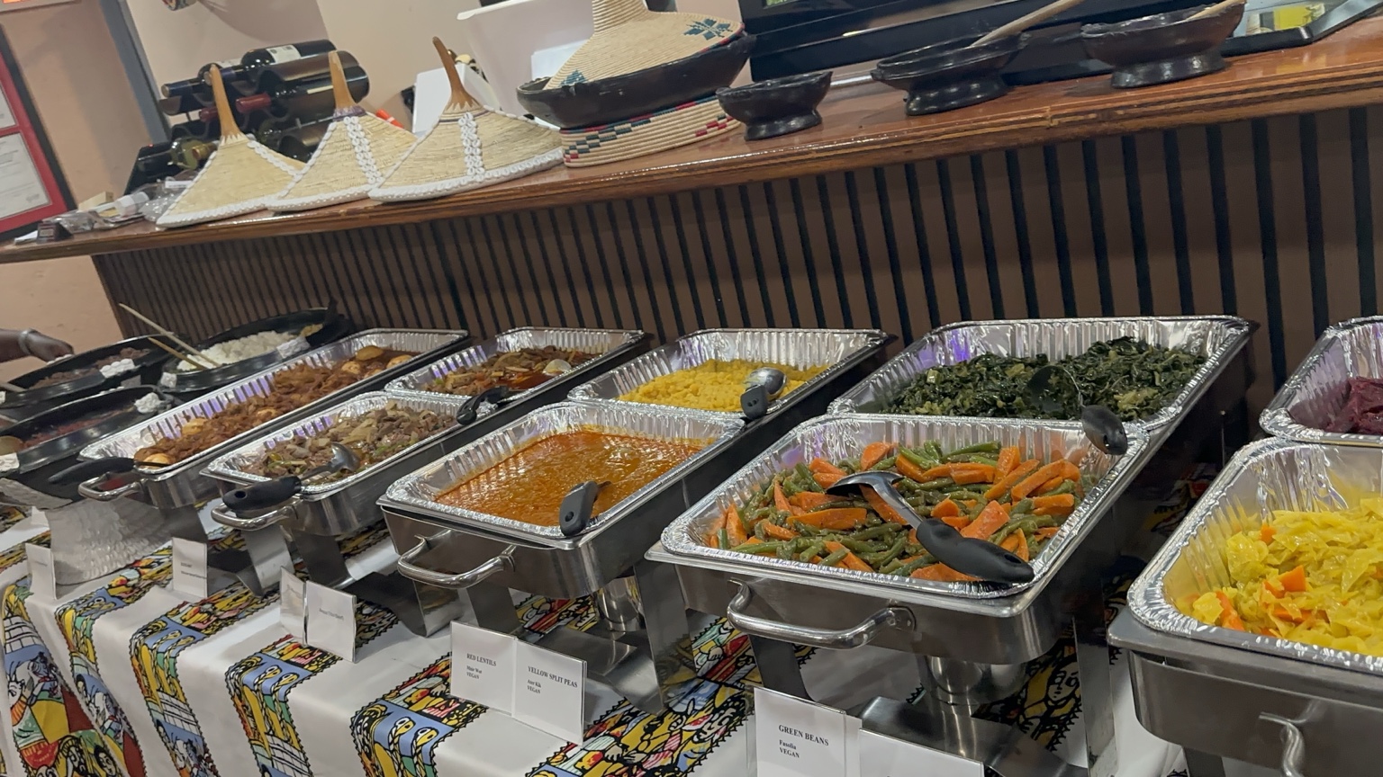 Ethiopian buffet at Lalibela